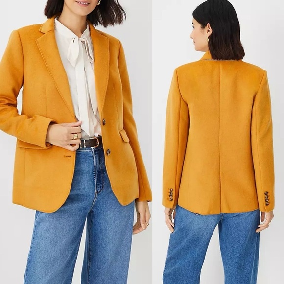Ann Taylor The Greenwich Blazer in Brushed Wool Blend - Picture 1 of 8